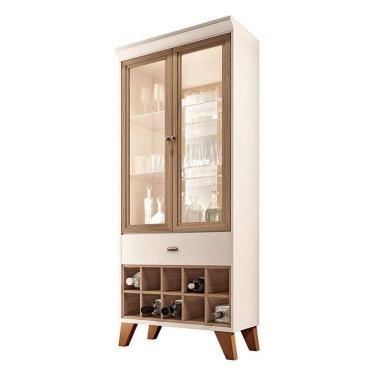 Imagem de Cristaleira ópera Off White Castanho – Hb Móveis