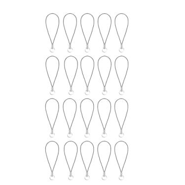 Imagem de Calsgkspray 20 peças de cordão preto prateado para celular com anel dividido, alça de cordão de fecho para celular / MP3/MP4/USB Flash Drive // Keyrin design inteligente, pingentes para celular