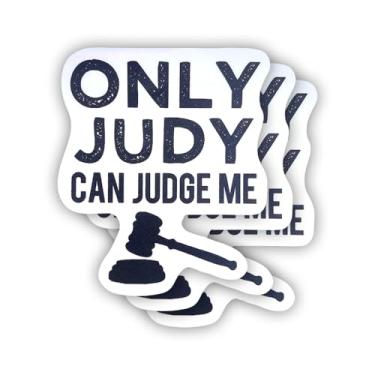 Imagem de (3 peças) Adesivo Only Judy Can Judge Me Sarcástico Frases Motivacionais Citação Humorística Decalque Vinil para Kindle, Laptop, Garrafa de Água, Capacete Rígido de Telefone, Adesivo de Citação Meme