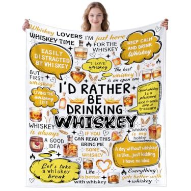 Imagem de OLCT Cobertor de uísque para homens e mulheres, pai, cobertor exclusivo para decoração de uísque, bebedores, presentes de aniversário para amantes de uísque, homem, para ela, 152 x 127 cm