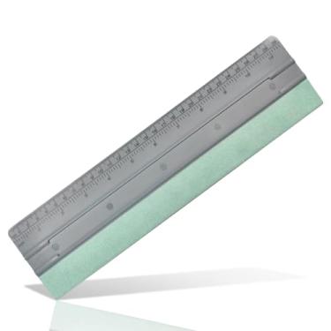 Imagem de UHANBUT Rodo de envoltório de vinil, raspador universal de envolvimento de carro com régua e borda de feltro de camurça, ferramenta de instalação de filme matiz de janela de carro para alisamento de