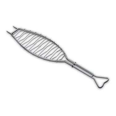 Imagem de Grelha Churrasco Inox Peixe 71x16cm Lar Tramontina 26483000, Padrão