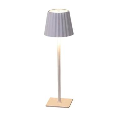Imagem de Luminária de Mesa LED com Toque, Sem Fio, Dimerizável, Ideal para Leitura e Decoração(Branco Luminária)