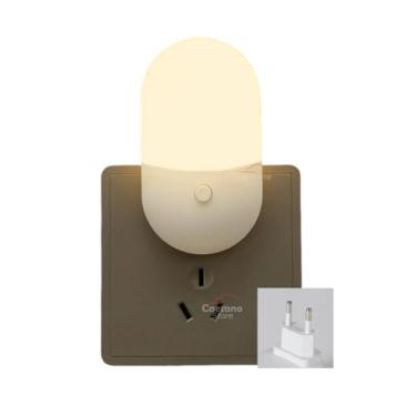 Imagem de Mini Abajur Luminária Tomada Luz Noturna Led Bivolt Infantil Luz Quente Fria