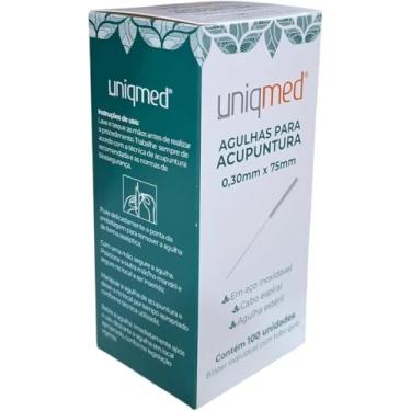 Imagem de Uniqmed, Agulha Acupuntura 0,30x75mm | Aço inox