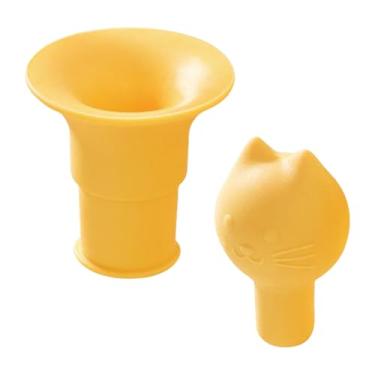 Imagem de Rolhas de vinho, seladora de garrafa 2 em 1 com funil - selante reutilizável à prova de vazamento, rolha de cabeça de gato para armazenamento de bebidas, geladeira, cruzeiro, viagem, hotel, diário