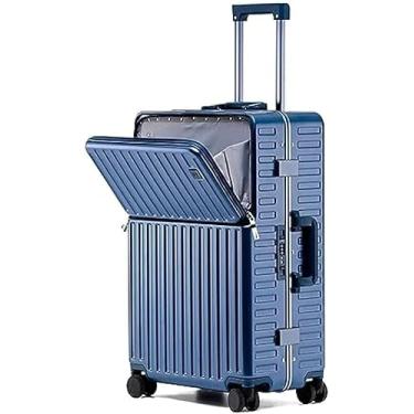 Imagem de Mala, bolsa de transporte, mala com porta USB para carregamento, roda giratória, travada, leve, ultraleve, pequena, rodízio duplo, viagem, viagem de negócios, (cor: D, tamanho: 50,8 cm), a (D 26LL/A,