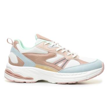 Imagem de Tênis feminino Nicole Miller FREEDEN grosso – Sapato esportivo confortável acolchoado com sola plataforma de suporte – Tênis leve para caminhada e estilo de vida, Branco multi, 40