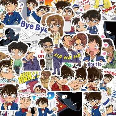Imagem de Adesivos de vinil impermeável Detectives Conans, anime, 50 unidades