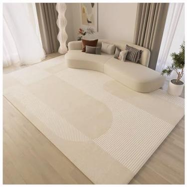 Imagem de SPXMQSS Tapetes de sala de estar, tapetes para quarto, antiderrapante, lavável, macio, grande, para quarto, mesa de jantar, decoração de escritório em casa, branco