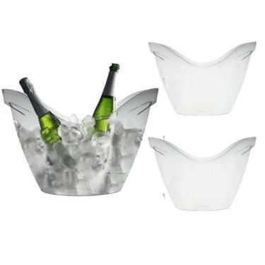 Imagem de Champanheira 8l Kit 3pçs Acrílico Resistente Várias Cores - NEOPLAS, T