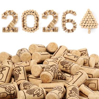 Imagem de Qunclay 500 peças de rolhas de vinho de madeira natural, rolhas de cortiça para garrafas de vinho, projetos de artesanato DIY, fechamentos de garrafas resistentes a vazamentos de engarrafamento