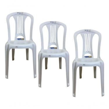 Imagem de 03 Und Cadeira Plastica Sem Braço Bistro Mor