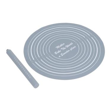 Imagem de Generic Rolo de Massa Antiaderente, Tapete Multifuncional de Silicone para Pendurar, Balança Transparente, Fácil Limpeza para Cozinhar e Assar Em Casa (Cinza)