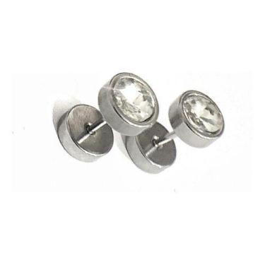 Imagem de Brinco Falso Alargador Masculino Feminino Pedra Zirconia - ALRA SEMIJO