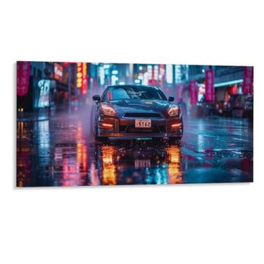 Imagem de HouLaiZhe R32 Night Neon Classic Posters Canvas Wall Aesthetic Room Decor Wall Painting Prints Gallery Room Wall Decor para quarto, sala de estar, escritório, 20 x 40 polegadas (50 x 101 cm)