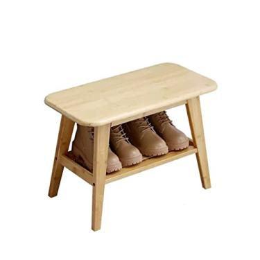 Imagem de FAMEOYA Banco de armazenamento de sapatos, banco de troca de sapatos, banco de porta, armário de sapatos para casa, banco de sentado, banco integrado, prateleira de sapatos, banco