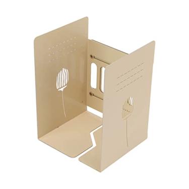 Imagem de Suportes para livros de metal, resistentes, antiderrapantes, retráteis, ajustáveis, para prateleiras, mesas, escritório, casa, organizadores de livros de ferro duráveis, 5,12 x