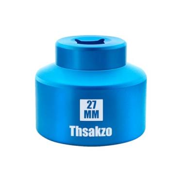 Imagem de Thsakzo Chave de soquete de filtro de óleo de 27 mm para veículos Ford F250, BMW, Mini, Volvo, Audi, VW, Porsche, ferramenta de remoção de filtro de óleo de alumínio usinado CNC de precisão