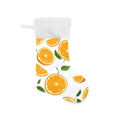 Imagem de xigua Laranjas Frutas Meias de Natal Personalizadas Grande Doces Presente Pendurado Meias de Natal Decoração para Festas de Férias em Família Decoração Lareira