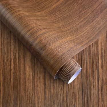 Imagem de ANT Papel de parede autoadesivo de grão de madeira, papel de parede autoadesivo para gaveta de bancada, prateleira, armário, fácil de limpar (nogueira 8,15 x 508 cm)