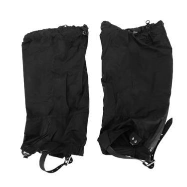 Imagem de Luocute Polainas para Pernas Externas, Capas Ajustáveis ​​para Sapatos à Prova de Chuva para Caminhadas, Pesca, Escalada, Com Tiras Resistentes para Os Pés e Faixas de Silicone Macias, (Preta)