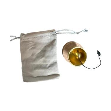 Imagem de Almencla Mini tigela tibetana, instrumento de percussão de metal, som belíssimo, presente espiritual único, tigela para atenção plena e relaxamento.