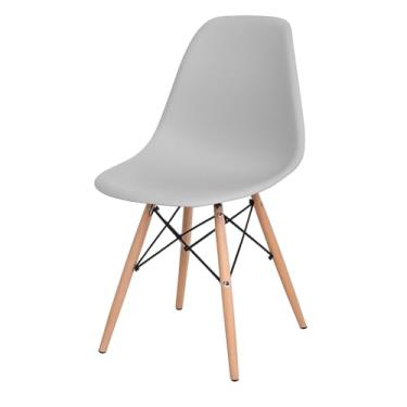 Imagem de Kit com 2 4 ou 6 Cadeiras Design Moderno para Sala de Jantar Cozinha e Escritório (Cinza,6 Unidades)