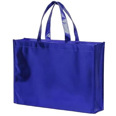Imagem de 15 Sacola Metalizada Lisa Sem Logo - Proteção e Beleza para seus Produtos e Presentes Azul