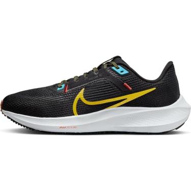 Imagem de Tênis de corrida feminino Nike Pegasus 40 com Air Zoom, preto/violeta (Hyper Violet)/laranja (Laser Orange)/branco, 37 BR