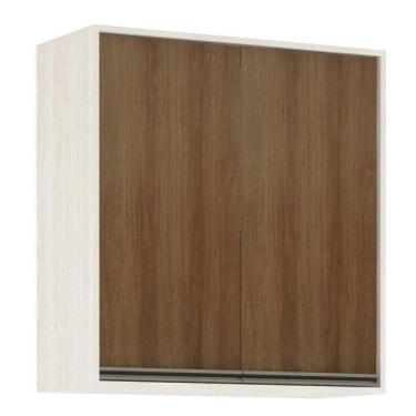 Imagem de Armário Aéreo De Cozinha 80 Cm 2 Portas De Abrir 2 Prateleiras Linea Luciane Móveis