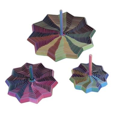 Imagem de ASHATA Brinquedo Estrela Expandido Impresso Em 3D, Brinquedo Sensorial Com Design Poligonal e Toque Confortável para Aumentar a Concentração, Com Aderência Integrada para Trabalho ou (Amarelo Azul