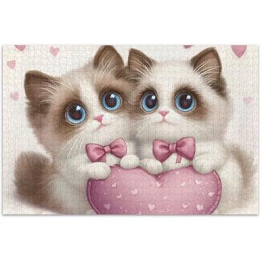 Imagem de Quebra-cabeça personalizado St Patrick Highland Cow fofo adulto 500 peças decoração de casa arte paisagem quebra-cabeça elefante branco, 20,5 x 14,9 polegadas