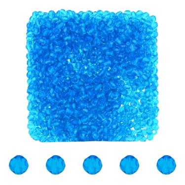 Imagem de Mandala Crafts Contas de cristal redondas azuis capri de 3 mm – 1000 contas de vidro facetadas para fabricação de joias, pulseiras, colares, brincos e contas