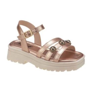 Imagem de Sandália Plataforma Infantil Tratorada Metalizada Kidstep-Feminino