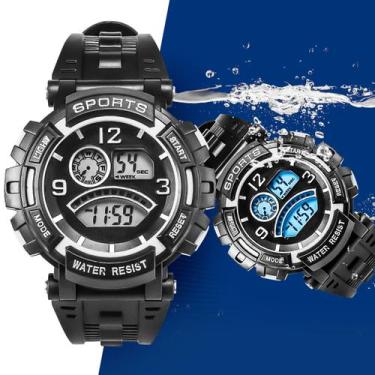 Imagem de Relógio Masculino prova agua digital led presente nota - Orizom