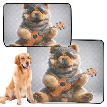 Imagem de TSENQUE Almofadas laváveis para animais de estimação para cães Chow Chow Chow, almofada reutilizável para animais de estimação, à prova d'água, tapete para gaiola de cachorro, absorventes fofos