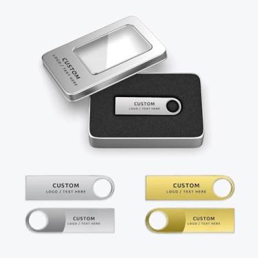 Imagem de Pen drive USB personalizado, pen drive USB personalizado, pen drive USB de alta velocidade, mini disco flash USB portátil para armazenamento de dados externos (50 peças, 256 MB)