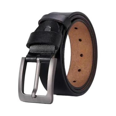 Imagem de Cinto De Couro Genuíno Masculino plus Size Com Fivela De Pino Para Jea