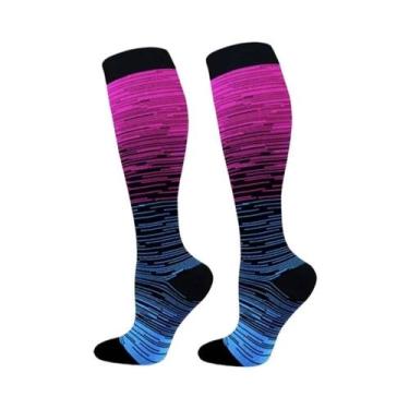 Imagem de Meias De Compressão Unissex Para Enfermeiros, Caminhadas, Viagens, Voo