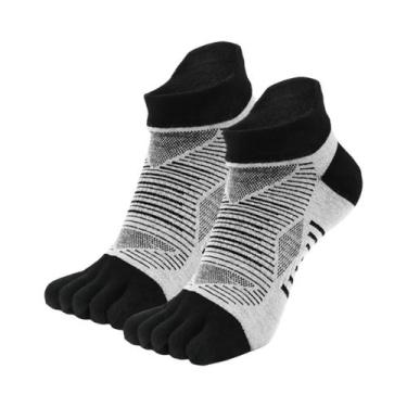 Imagem de Meias Esportivas Masculinas COOLMAX De Cinco Dedos Para Corrida E Cami