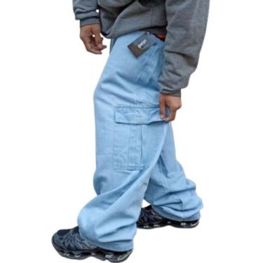Imagem de Calça Cargo Skate Jeans Streetwear Bolso Lateral - Mitchelgutto, Jeans