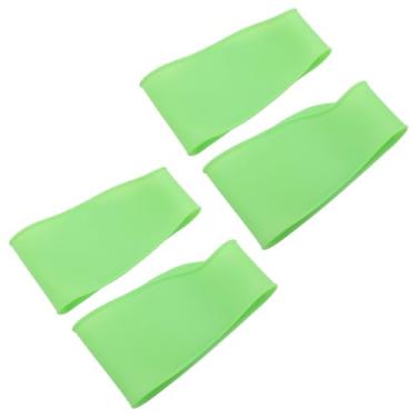 Imagem de Dioche Chuteiras de Futebol Faixas de Renda Capas de Sapato de Silicone Antiderrapantes para Futebol Ajuste Seguro Confortável Durável Leve Esticável Acessórios Esportivos 2 Pares (Verde)