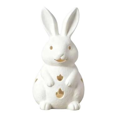 Imagem de WeiLaiKeQi Porta-velas de Páscoa em formato de, estatueta de, lembrancinha de casamento, suporte para vela votiva para jantar de inauguração de, 16cmx16cmx28cm