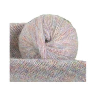 Imagem de Fio De Lã Mohair Brilhante Em Pacote Grande De 250g, Colorido Com Glit