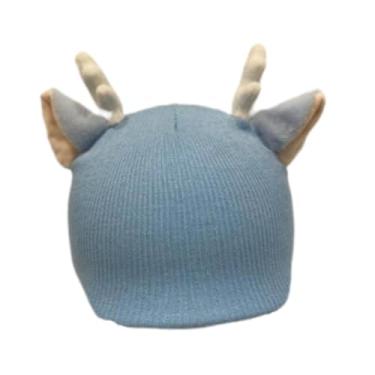 Imagem de simhoa Capa para capacete de esqui, gorro de tricô decorativo, acessório para capacete de snowboard e esqui, Orelhas de Rena Azuis