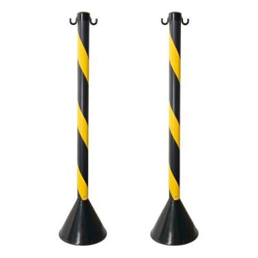 Imagem de Kit 2 Pedestal Organizador Fila Postinho Lotérica Balizador Cor Do Ped