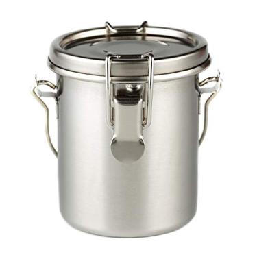 Imagem de HAUSTGO Arruela de pincel, limpador de pincel à prova de vazamento de aço inoxidável com tampa de encaixe e tela de filtro, ótimo para óleo, acrílico, pintura em aquarela, 8 cm de largura x 11 cm de