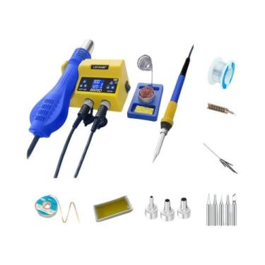 Imagem de Estação De Soldagem Digital 2 Em 1 Com Display LED Colorido Completo, 
