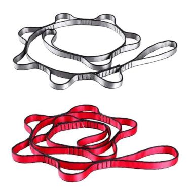 Imagem de CUOFYUNL 1.1m Yoga Margarida Corda Yoga Balanço Rede Extensão Alça Aérea Yoga Inversão Exercício Rede Extensão Alça Escalada de Montanha Corda de Trabalho em Alta Altitude